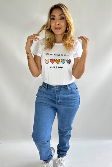 CAMISETA CORAZÓN BLANCA