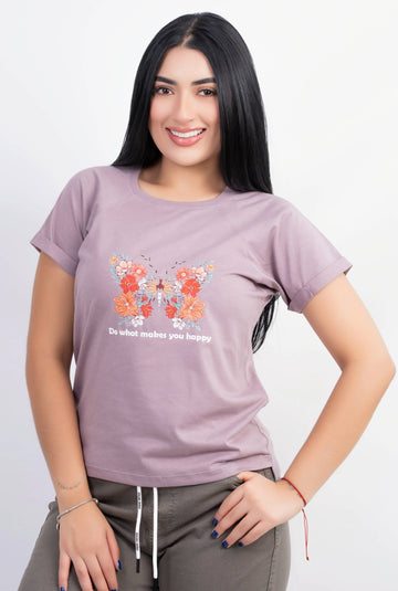 CAMISETA MARIPOSA MORA