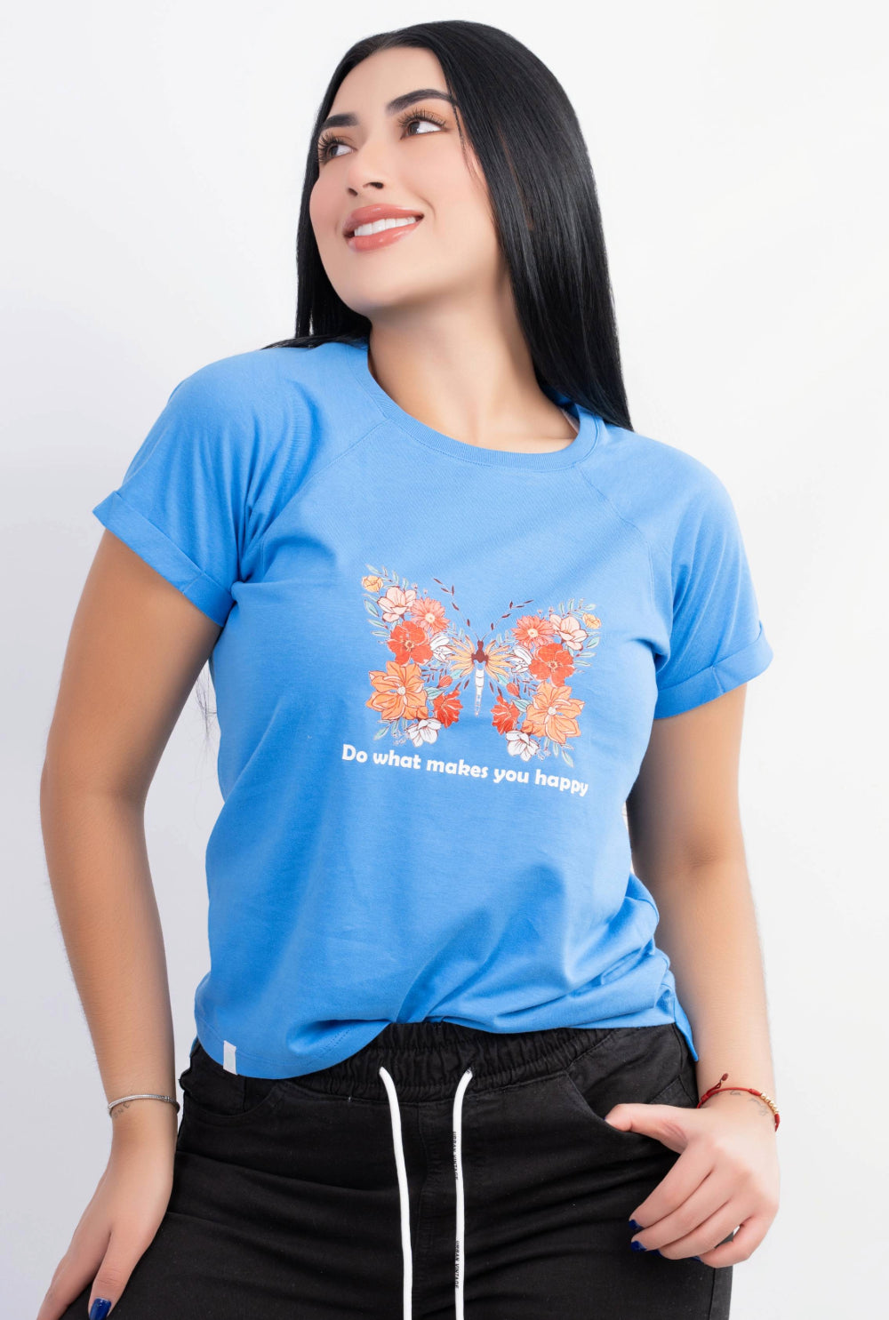 CAMISETA MARIPOSA AZUL